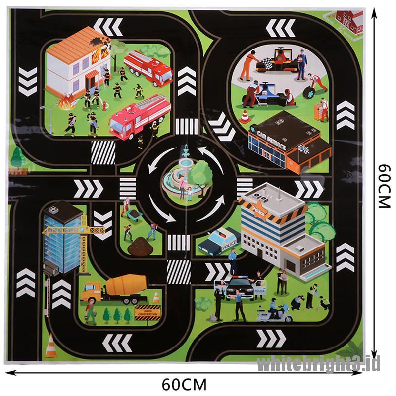 (white3) Mainan puzzle Lampu Lalu Lintas urban 11.5cm Dengan Musik Untuk Anak