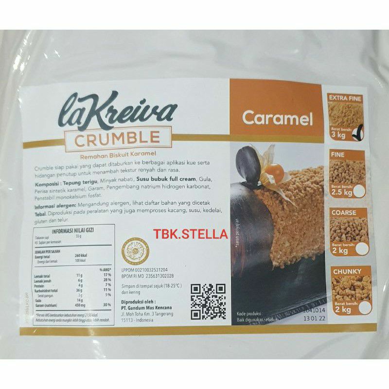 

LA KREIVA CRUMBLE CARAMEL 3 KG