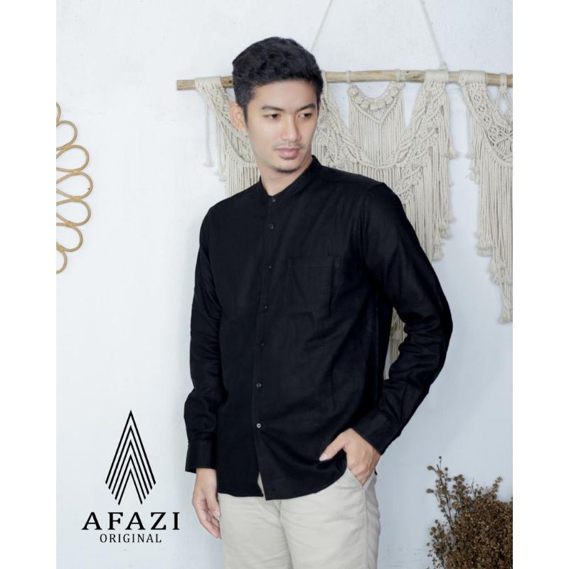 KOKO AFAZI SPESIAL BLACK EDITION PREMIUM KEMEJA KOKO FASHION MUSLIM PRIA PREMIUM KEMKO BAJU PRIA