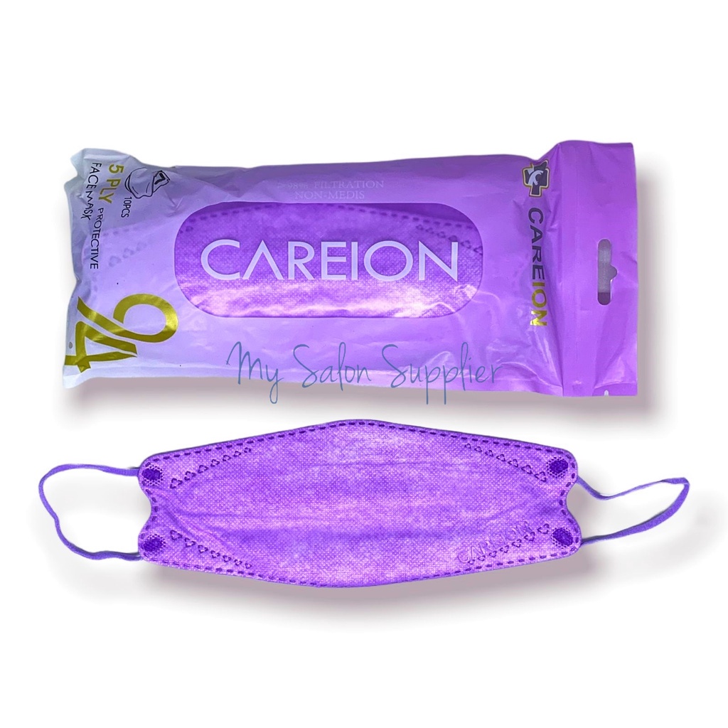 Careion KF94 Protective Face Mask 4 Ply Earloop / Masker Mulut isi 10 Warna