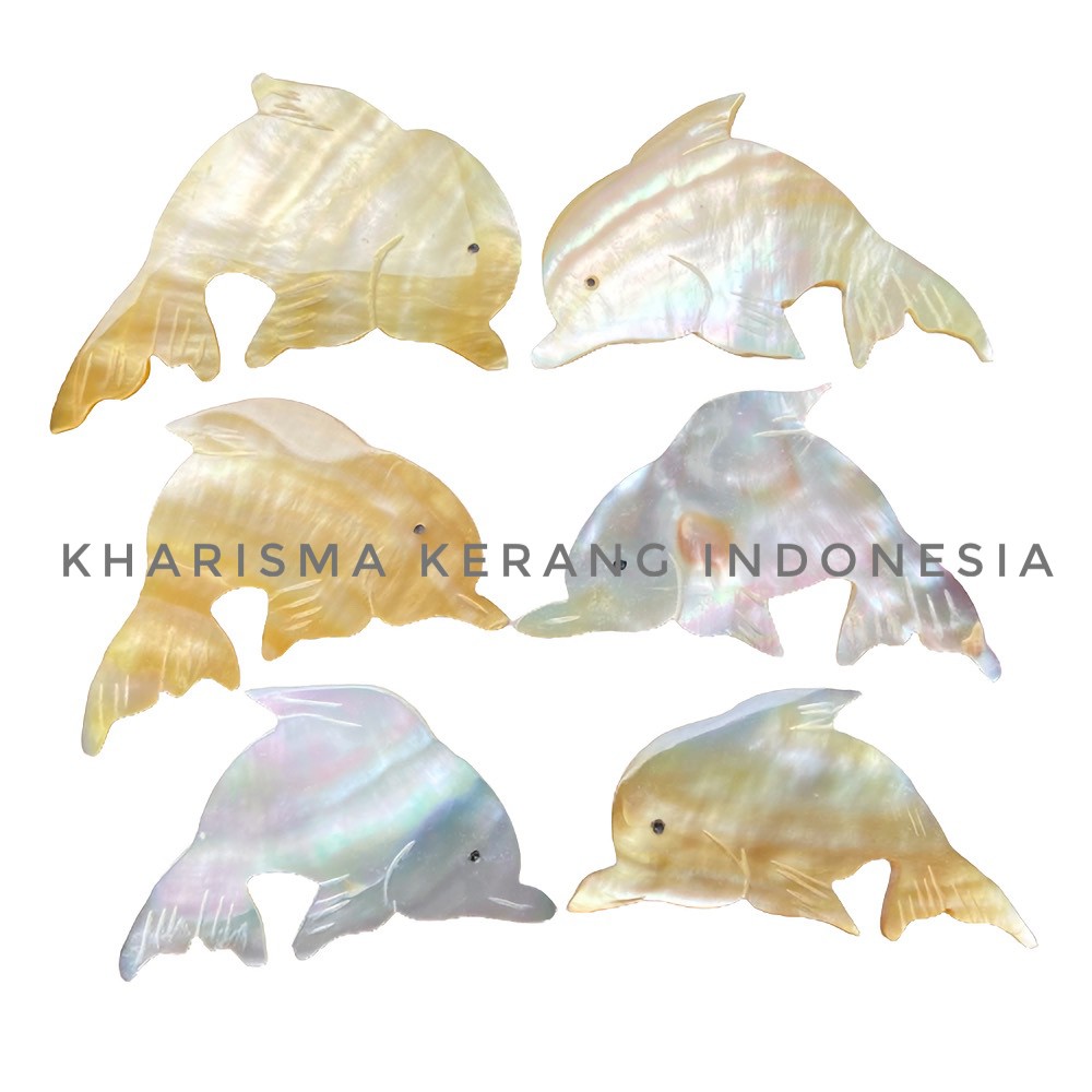 MOTHER OF PEARL PENDANT DOLPHIN KULIT KERANG MUTIARA KERANG MUTIARA INLAY MOTHER OF PEARL INLAY CANG