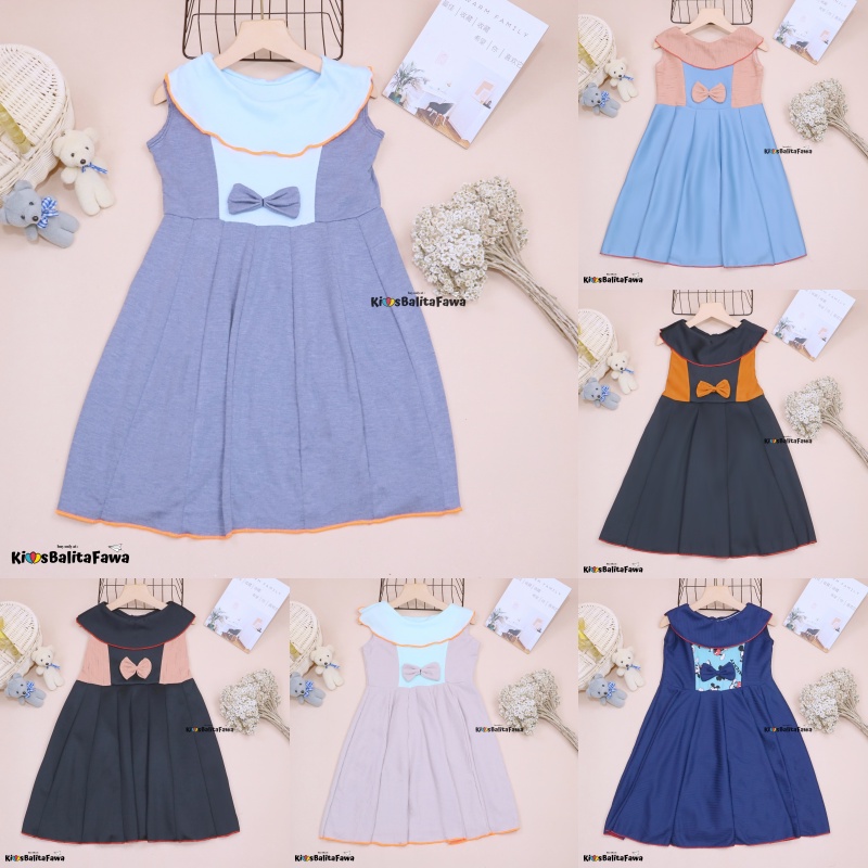 Dress Cantika uk 6-7 Tahun / Dres Yukensi Murah Grosir Baju Anak Perempuan Harian Gaun Pesta Polos babycinnamon