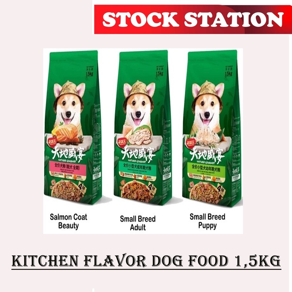 KITCHEN FLAVOR SALMON BEAUTY Dog All Life Stages 1.5Kg (GratisOngkir)