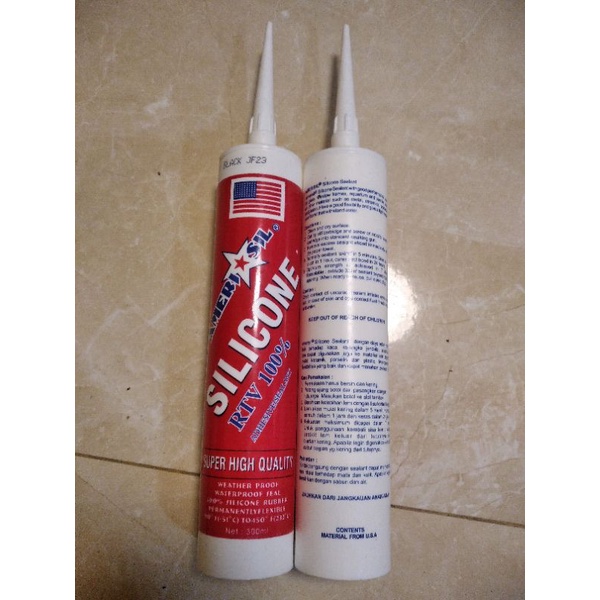 Silent Silicone Lem Amerisil - Lem Kaca Lem AL Adhesive Sealant 300ml - Putih