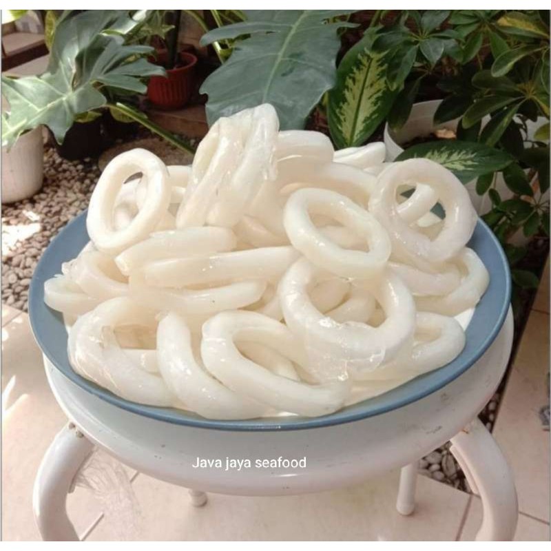 

Cumi Kupas Bersih Ring / Cumi Ring / Squid Calamari Segar Beku Frozen @500gr