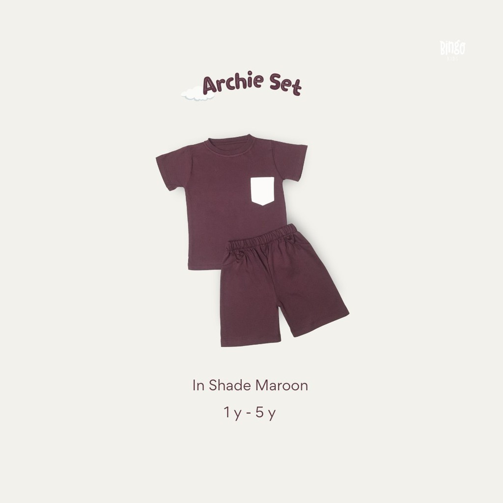 Baju Anak Kaos Archie Maroon