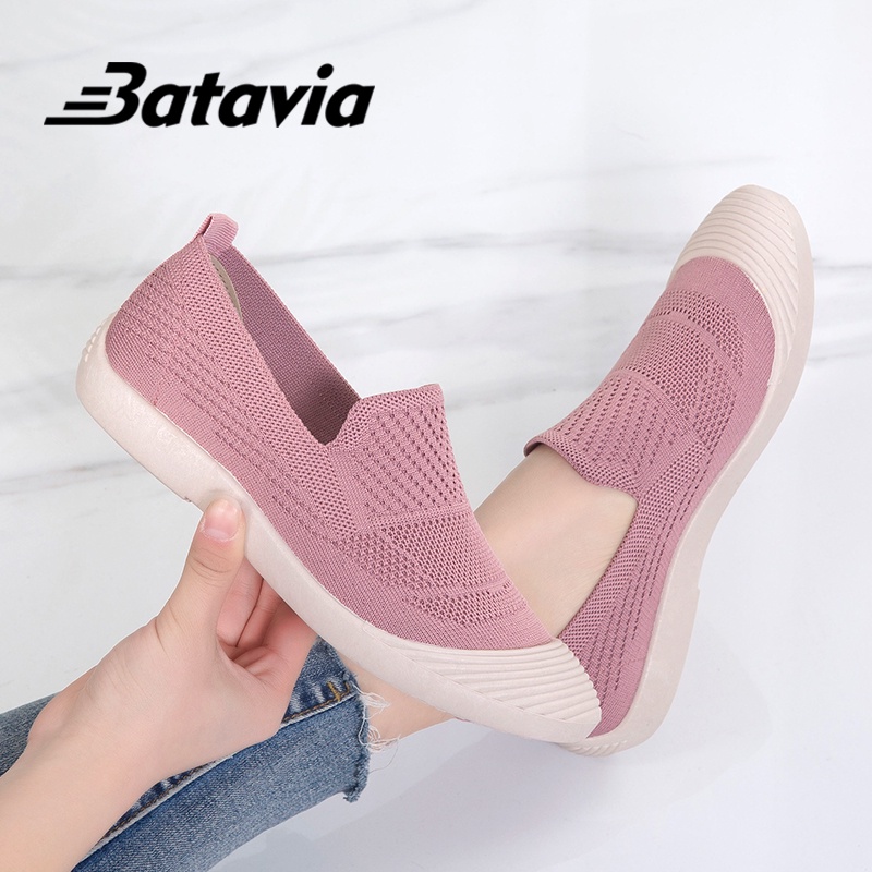 (COD)Batavia Shoes sepatu sepatu wanita sepatu flat rajut Sepatu slip-on slip-on kasual sepatu perempuan A163 A162 A165