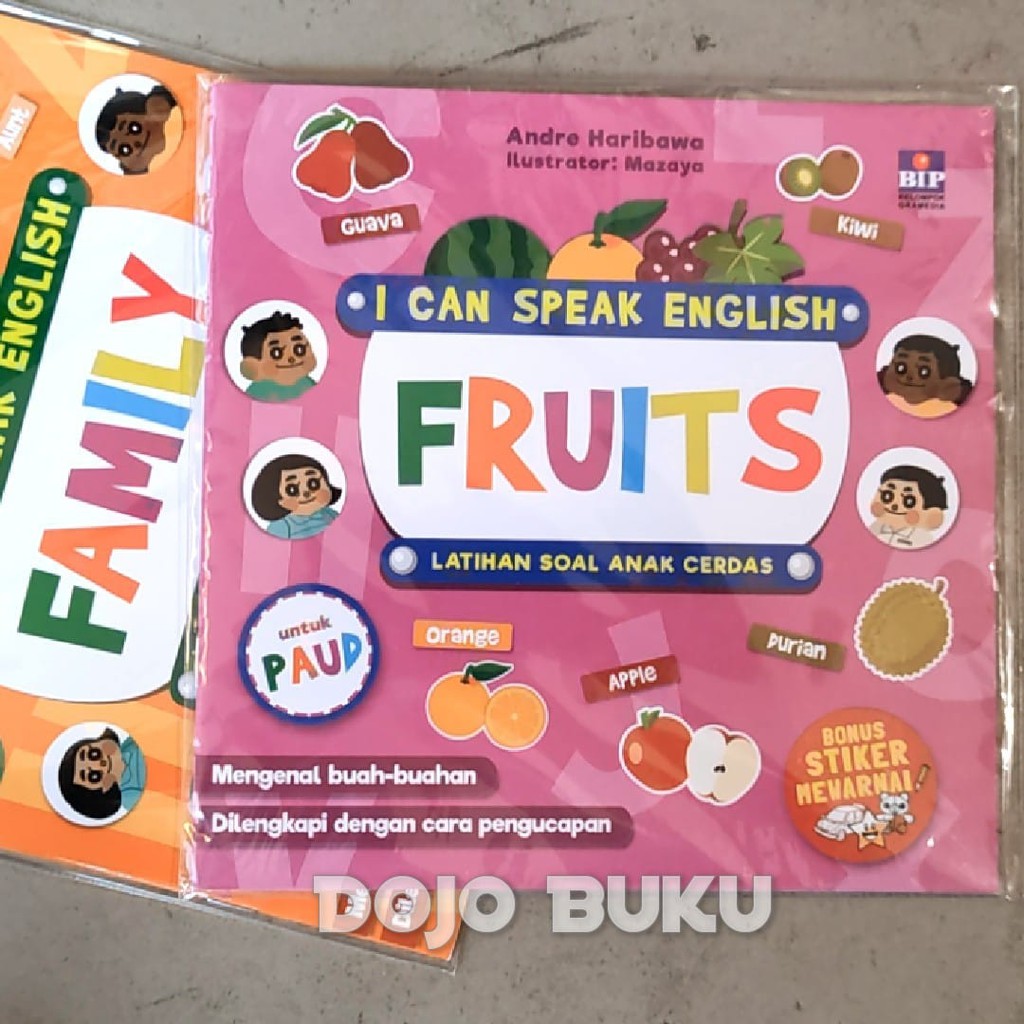 Seri I Can Speak English : Latihan Soal Anak Cerdas (Bonus Stiker Mewarnai)