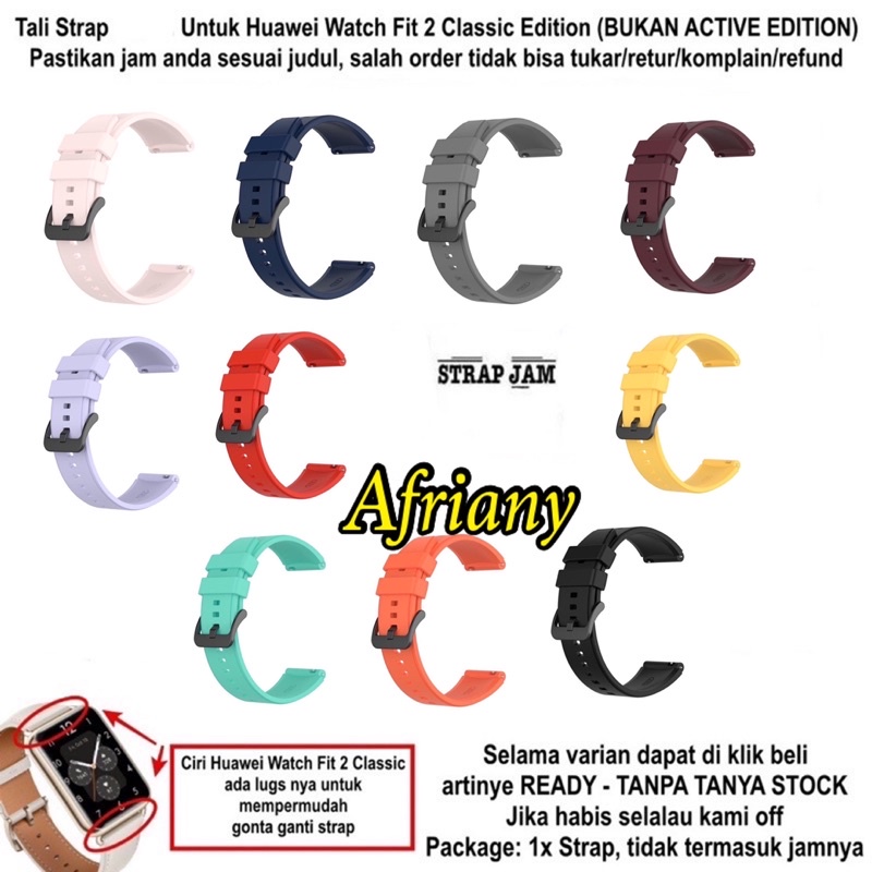 Strap Huawei Watch Fit 2 Classic - Rubber Tali Jam Tangan