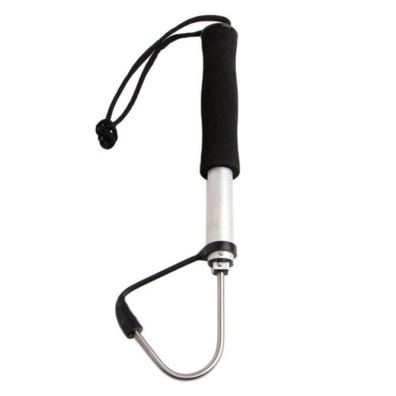 Spear Hook Telescopic Retractable Sea Fishing Gaff Stainless with String Ice Aluminum Alloy Fishing Spear Hook Tackle Tool