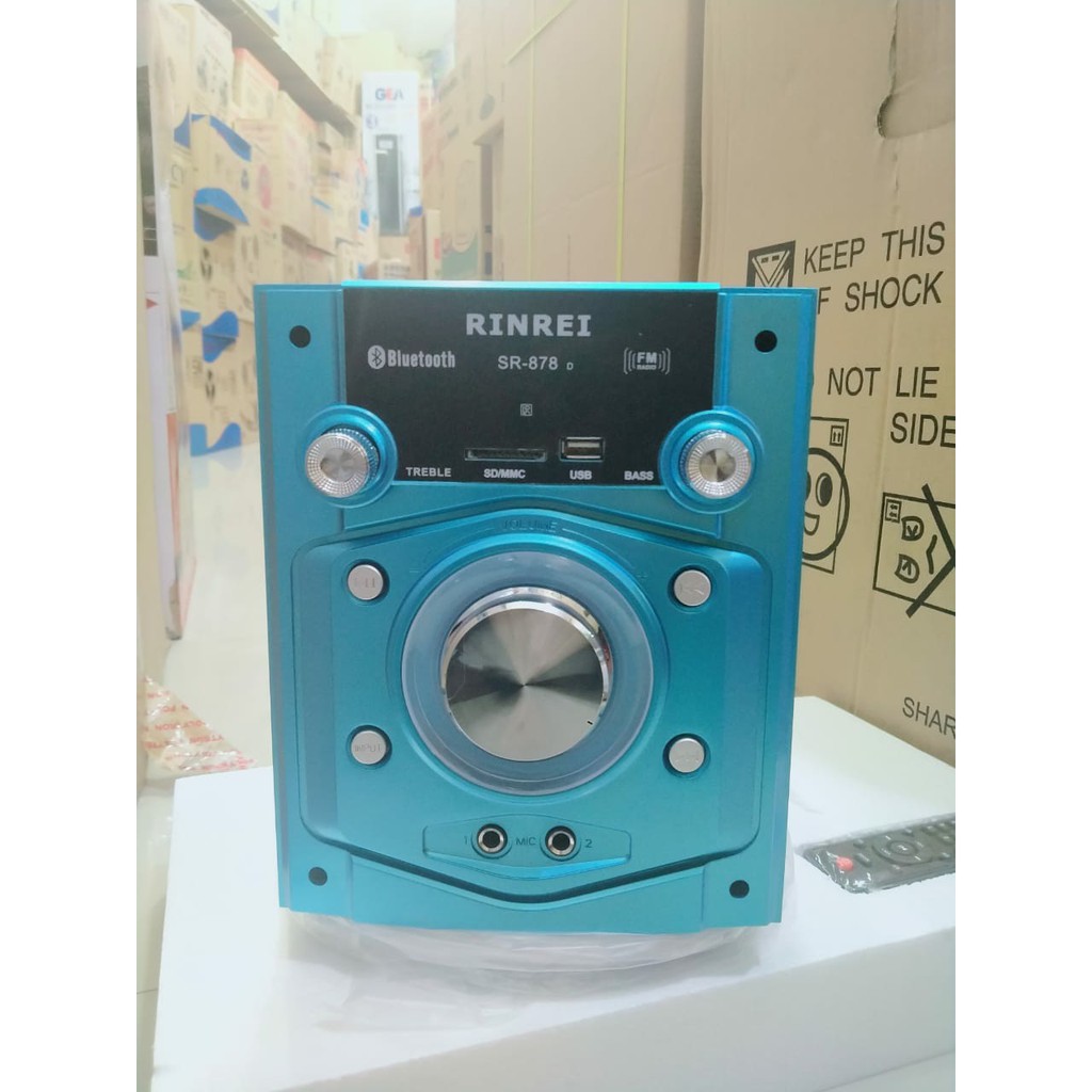 SPEAKER AKTIF BLUETOOTH KARAOKE RINREI SR-878 D SPEAKER BASS MURAH