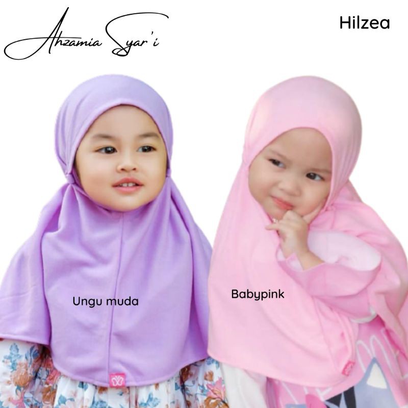 Hilzea Jilbab Anak Syiria Instan Bahan Kaos Size Xs dan S (1-6tahun)