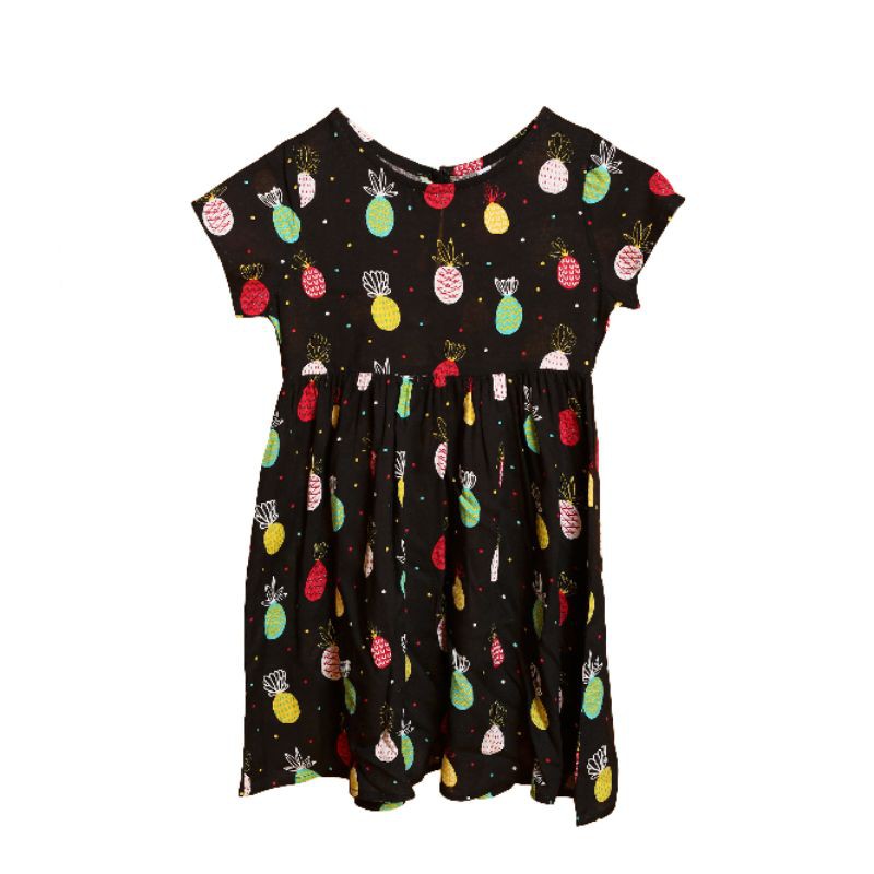 Latuna Dress (Fruity Black) Baju Anak 2-5 Tahun Dress Anak Murah Grosir