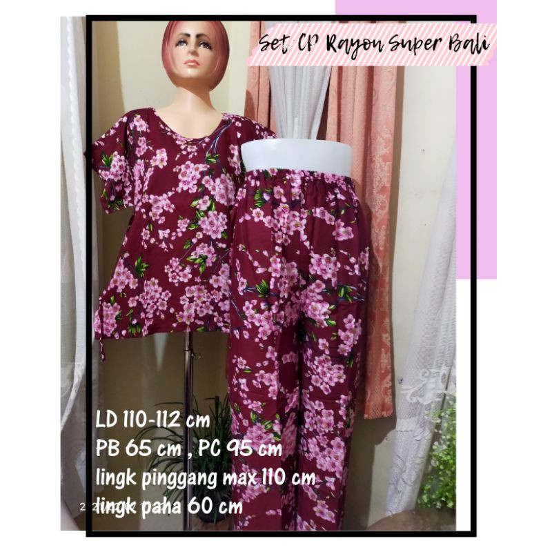 Set Celana panjang Rayon Super