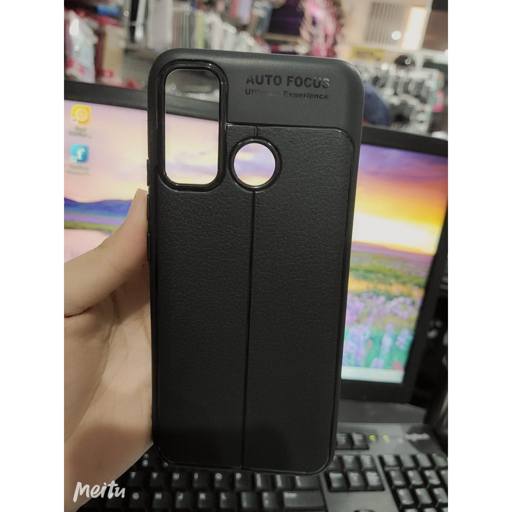 Auto Fokus Infinix Hot 9 6.6 inchi Leather Soft Case Hot 9 AUTOFOCUS Motif Kulit Jeruk