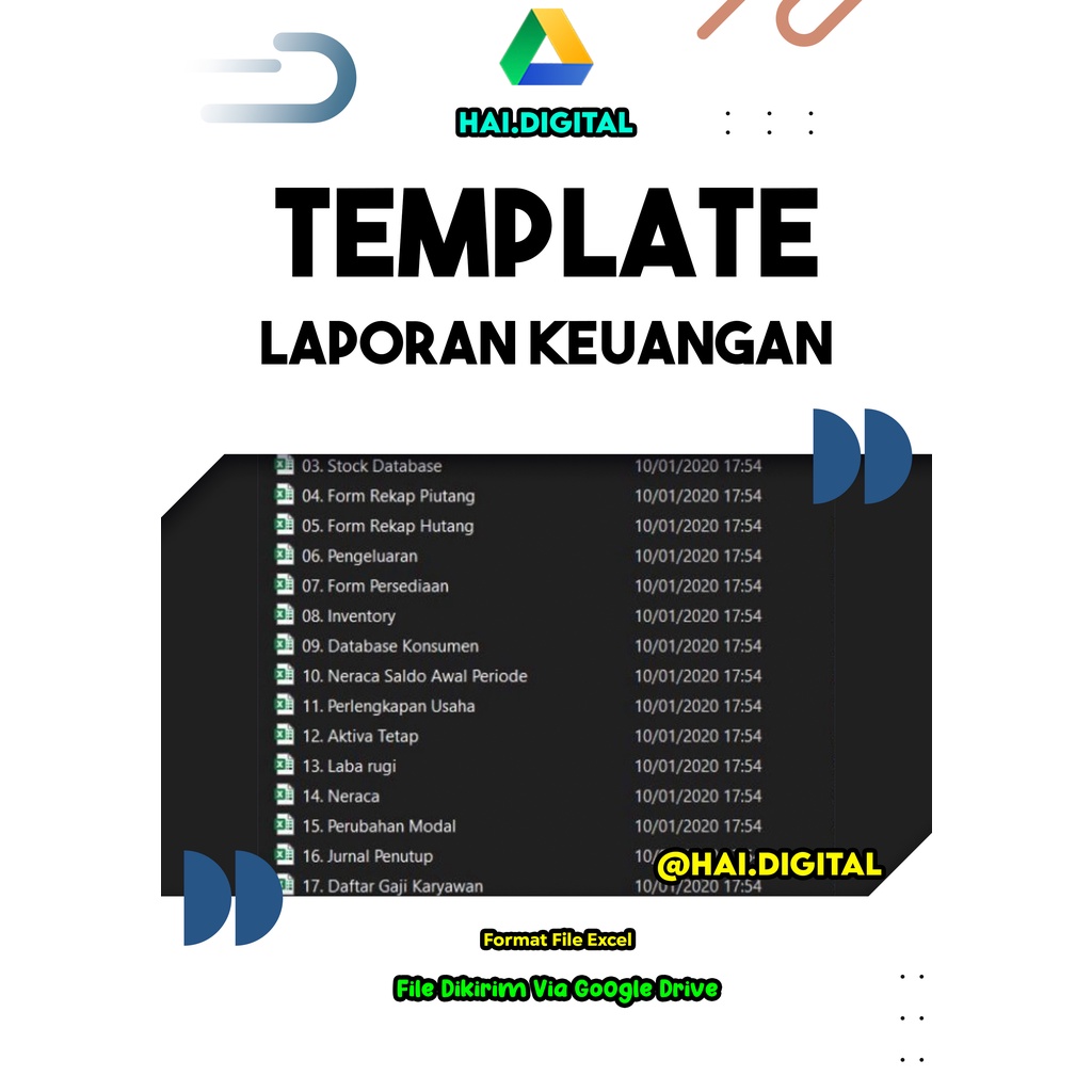 Template Excel Laporan Keuangan