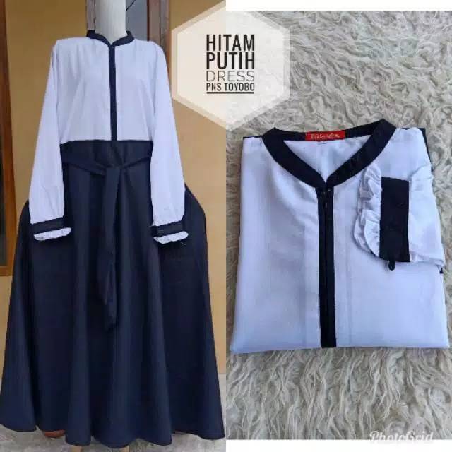 SELIYY GAMIS HITAM PUTIH TOYOBO KANTOR