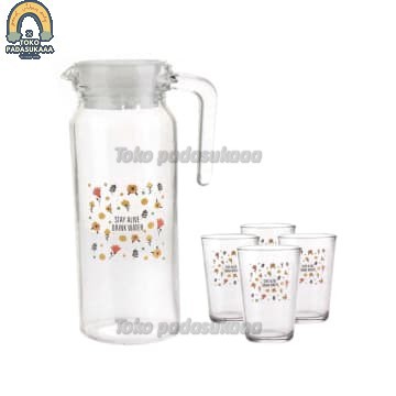 Appetite Set 5 Pcs Teko Minum & Gelas - Kuning