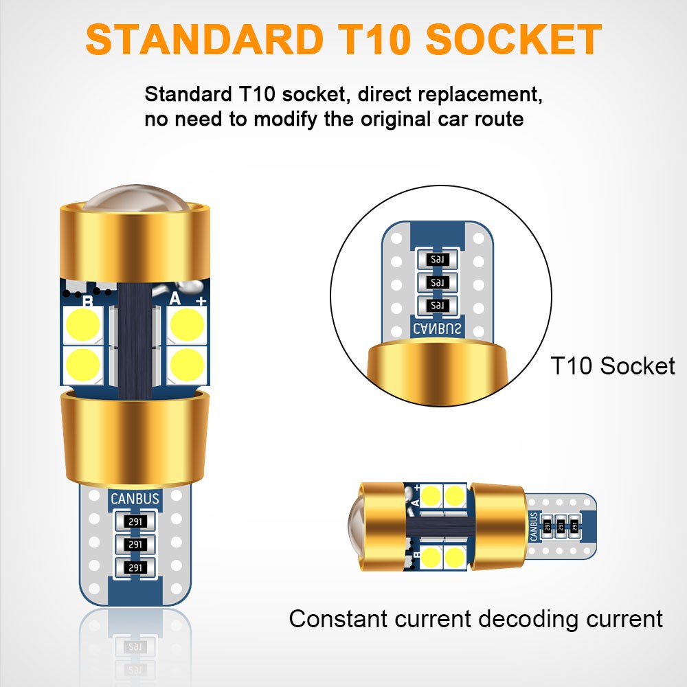 W5W 3030 19 SMD Car T10 LED 194 168 Wedge Replacement Reverse Instrument Panel Lamp For Car LED Lighting Clearance Lights