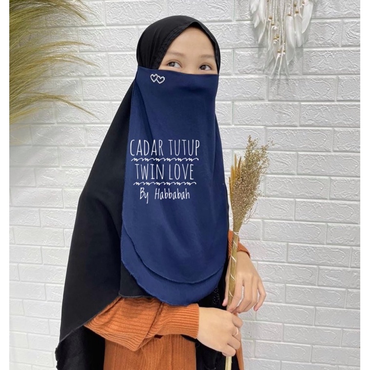 Cadar Tutup Twin Love Niqab Cadar Bandana Termurah By Habbabah