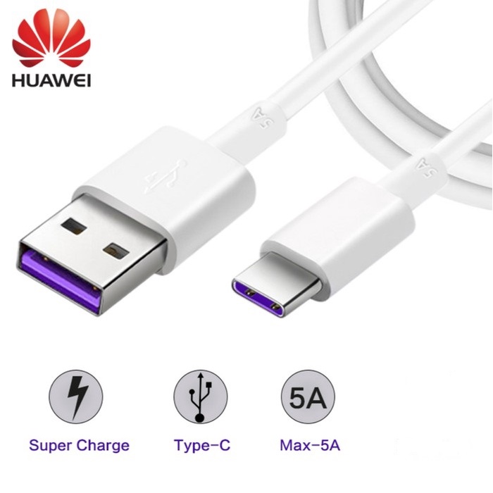 Kabel Charger Huawei Super Charge 5A Type C Data Cable P10 P20 P30 PRO HONOR NOTE 10 MATE 9 Cable Charger Type C Huawei USB Type C