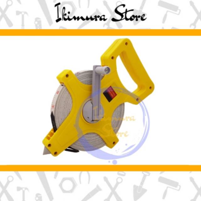 Meteran Tancap / Meteran Tanah / Meteran Roll / Meteran Fiber 30M / 50M / 100M PVC MORIZT