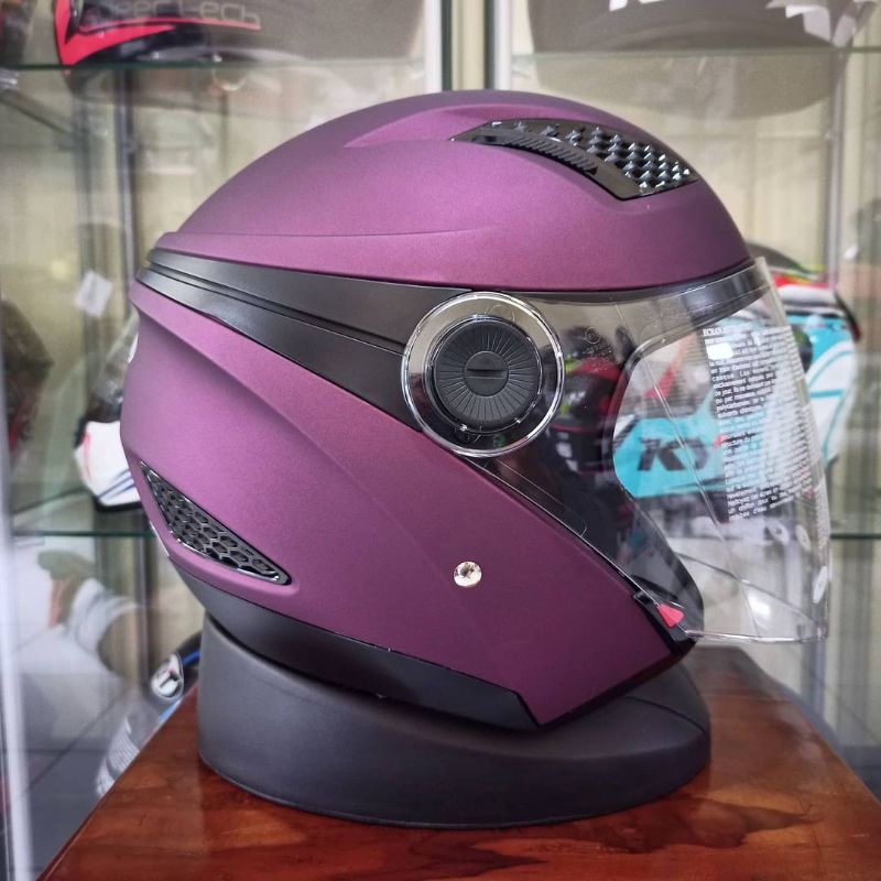 HELM ZEUS 610 PURPLE MATT ORIGINAL HELM TOURING ZEUS ZS 610 HELM ZEUS UNGU HELM ZEUS LILAC HELM CEWE-2