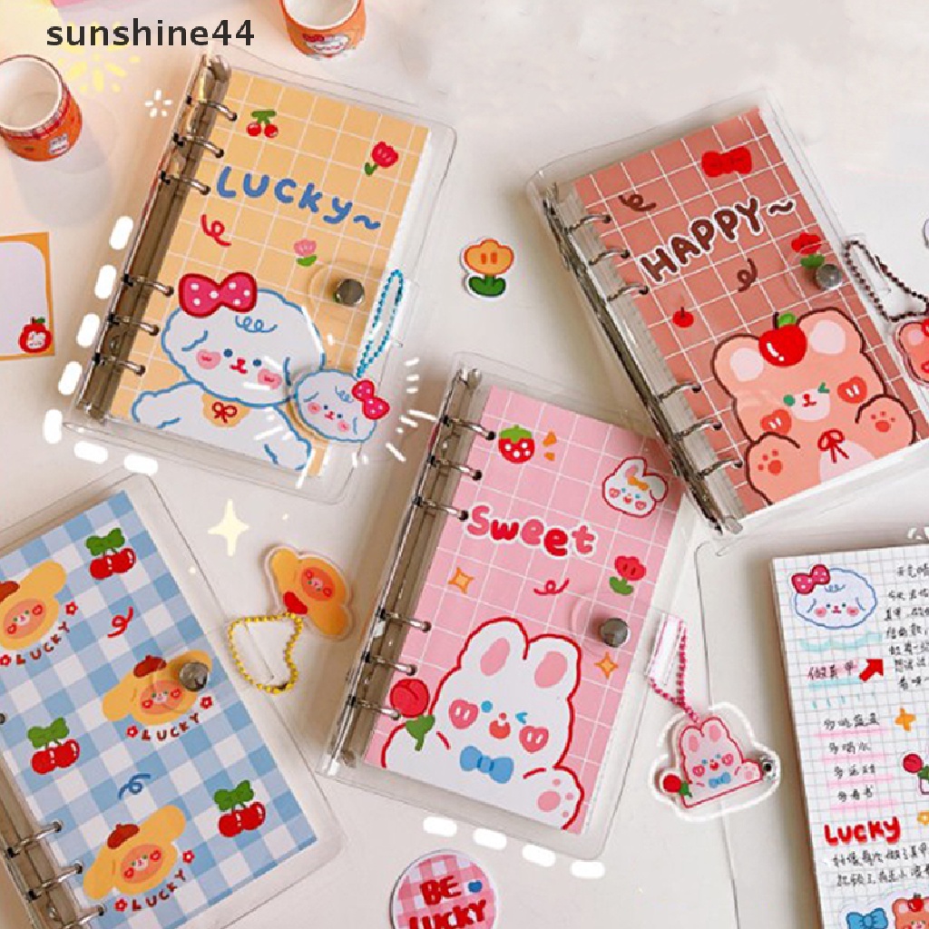 Sunshine Stiker Transparan Gambar Kelinci Lucu Ukuran A6 Untuk Diary / Jurnal