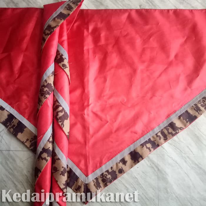 Scarf Pramuka Variasi Merah Pita Loreng Skotled grosir