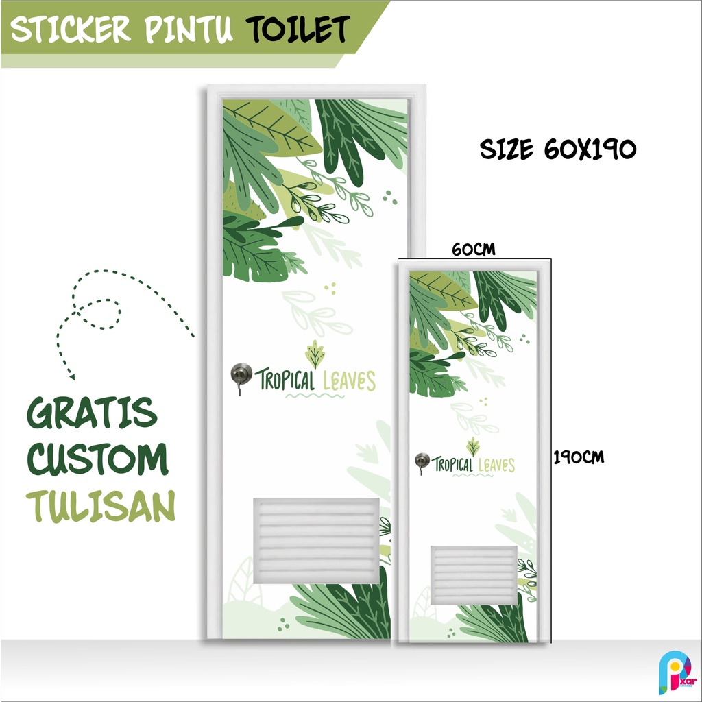 

STIKER PINTU TOILET STICKER KAMAR MANDI BATHROOM MOTIF HOME PLANTS ANTI AIR SUDAH DILAPISI ANTI GORES LEM KUAT TAHAN PANAS