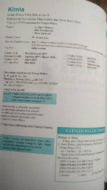 Buku Kimia Sma Ma Kelas X Peminatan Kurikulum 2013 Edisi Revisi Shopee Indonesia