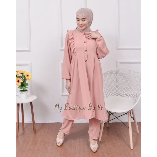 Humaira Set | Setelan Humaira | Setcel ItyCrepe | One Set Tunik