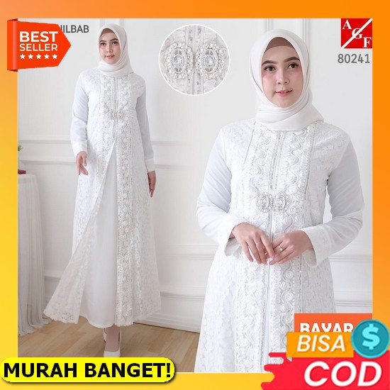 Baju Gamis Wanita Syar'I Muslim Dewasa Gamis Wanita Sultan Modis Lebaran Tahun 2022 Agnes Gamis Puti