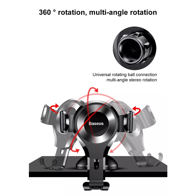 Phone Holder Car  Baseus Penyangga Hp Mobil  Universal Osculum Gravity Mount Holder Mobil