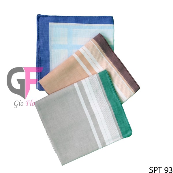 GIOFLO Sapu Tangan Aksesoris Pria Modis Katun Isi 3 PCs Multicolor / SPT 93