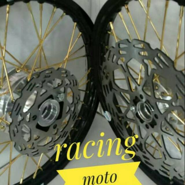 SEPAKET VELG SATRIA FU VELG TK JEPANG RING 17 LEBAR 140-140 FREE CAKRAM PLUS STEL VELG LENGKAP