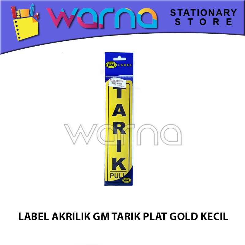 

LABEL AKRILIK GM TARIK PLAT GOLD KECIL