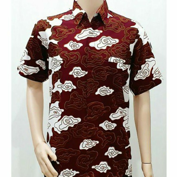 Kemeja Hem Pria Batik Jumbo Big Size 4L-5L Atasan Baju Batik Pria Lengan Pendek Ukuran Besar MM