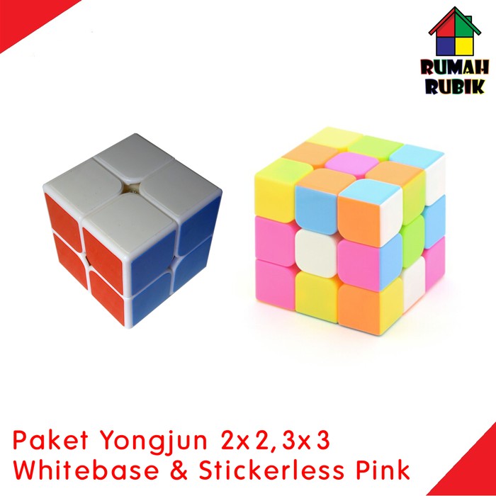 Rubik Yongjun - Rubik Kubus - Pelumas Rubik Paket Rubik 2X2 Yj Guanpo White V1 + 3X3 Yj Magiccube