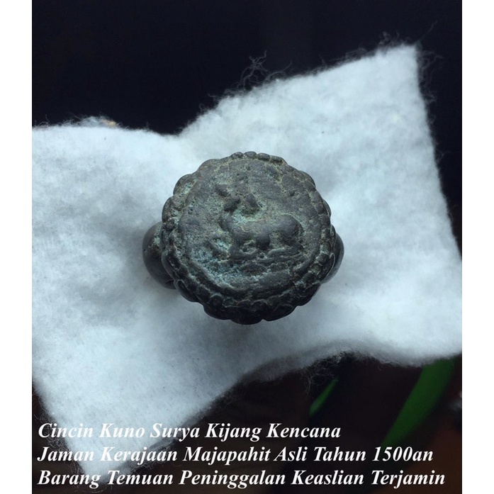 Cincin Kuno Surya Kijang Kerajaan Majapahit Asli 1500M
