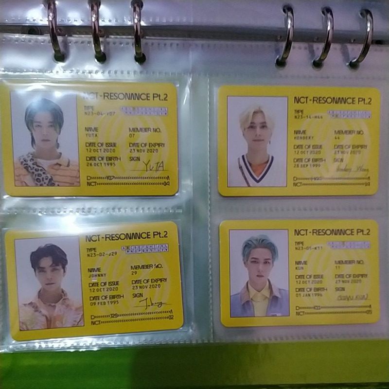 PC ID CARD RESONANCE DEPARTURE VER. HENDERY KUN SUNGCHAN