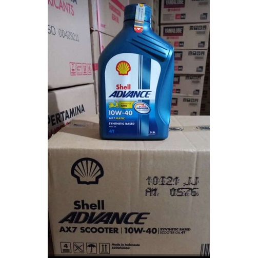 OLI AX7 0.8L mesin matic Per dus  OLI MESIN SHELL AX7