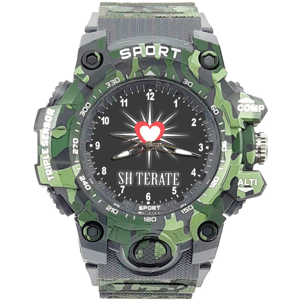 {Istimewa} Jam Tangan PERSAUDARAAN SETIA HATI TERATE - SH 4 Abu Army Water Resistant