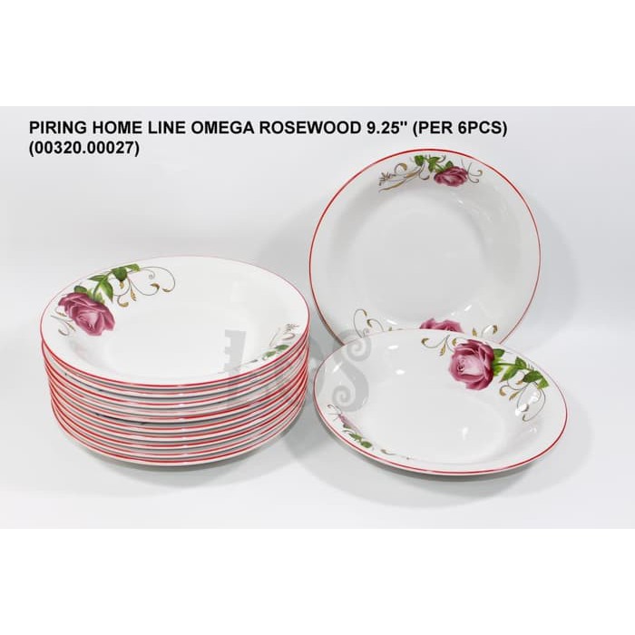 SALE Piring Makan Keramik HOME LINE OMEGA ROSEWOOD 9.25 inch (00320.00027) TERLARIS