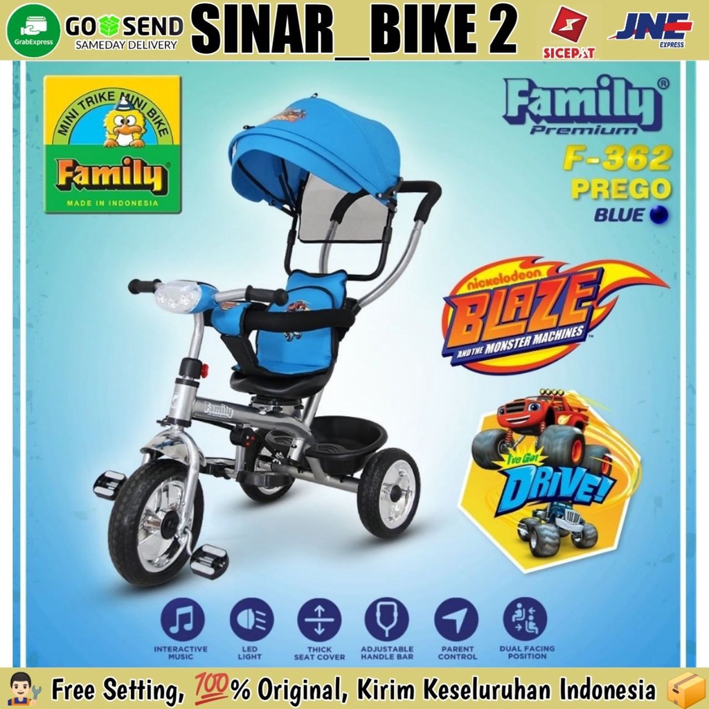 Sepeda Anak Roda Tiga Tricycle Family Prego FM - 362