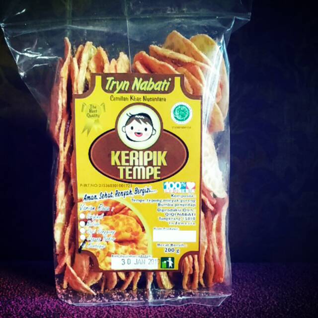

Keripik tempe tryn nabati