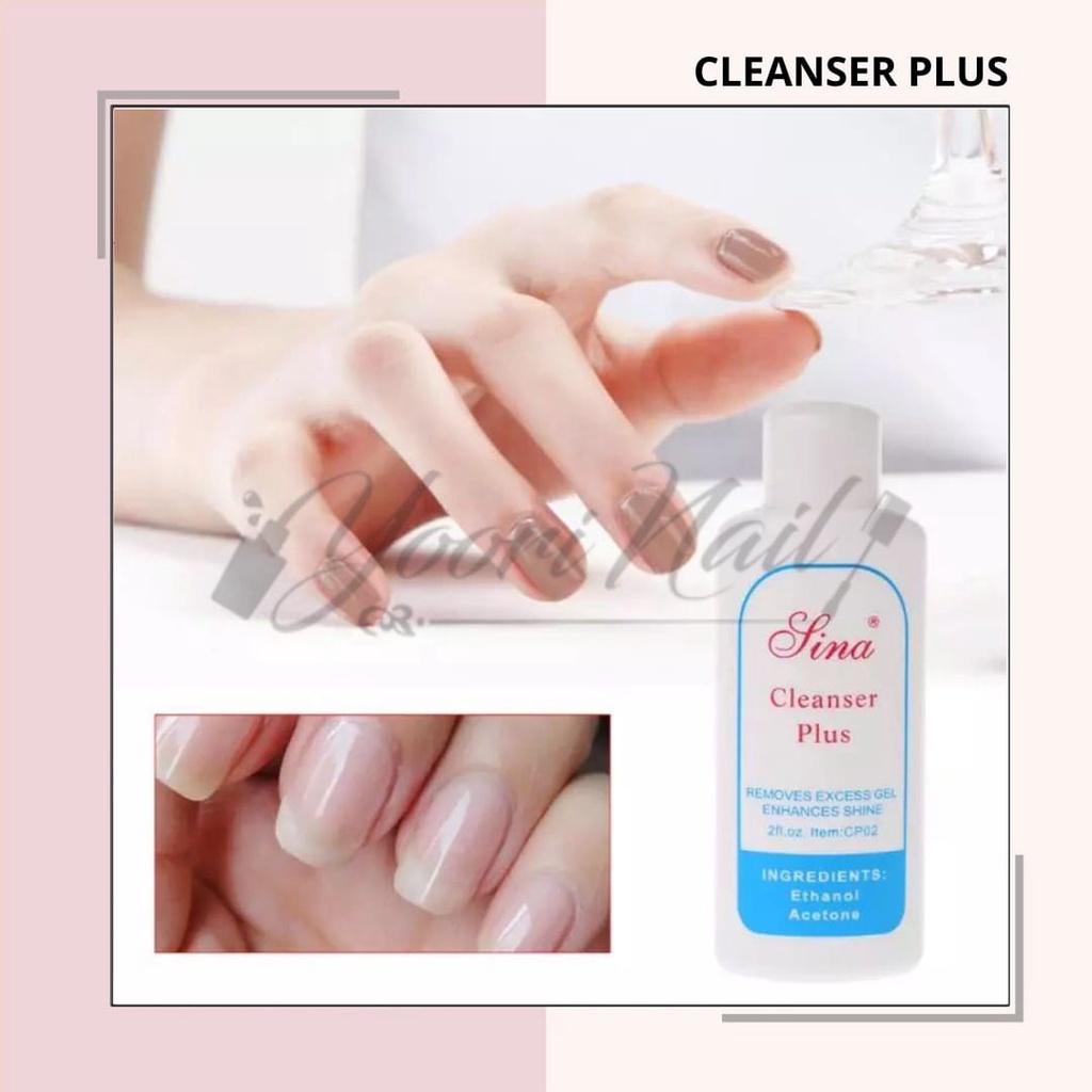 Cleanser plus cairan pembersih uv gel nail art dan kuas