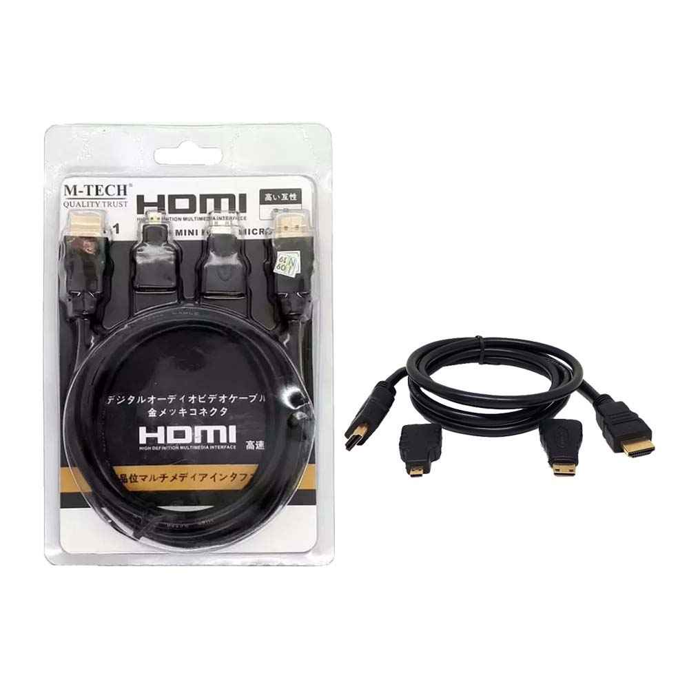 HDMI TO HDMI ISI 3 HDMI + MINI HDMI + MICRO HDMI