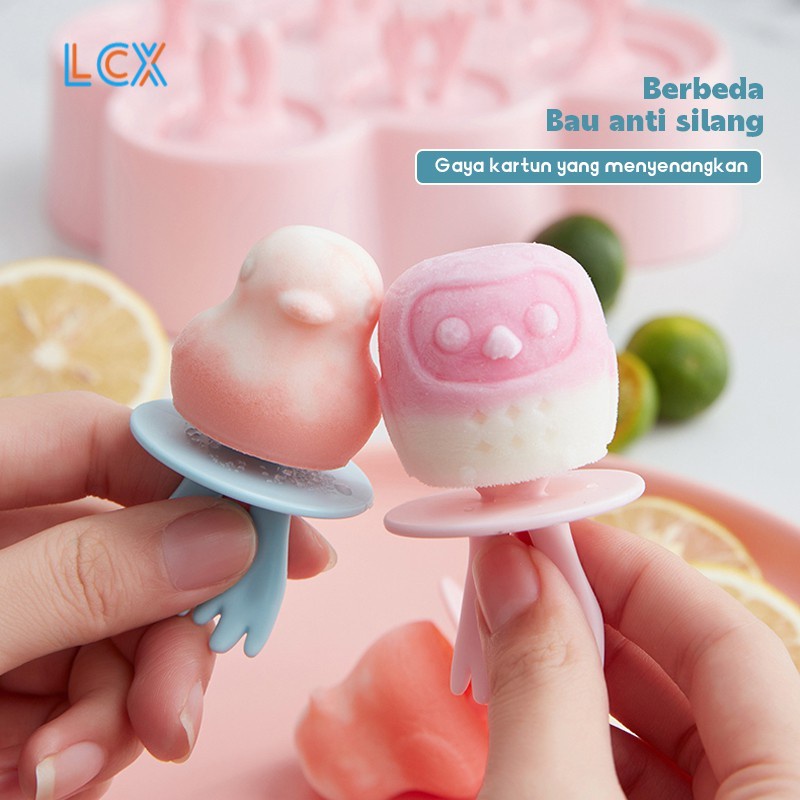 LCX Cetakan Es Krim / Es Loli / Agar-agar + Stick - isi 8 Persegi Sudah Bubblewrap VS-37