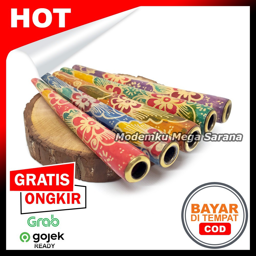 Pipa Once Rokok Kayu Kopi Batik Lubang Universal